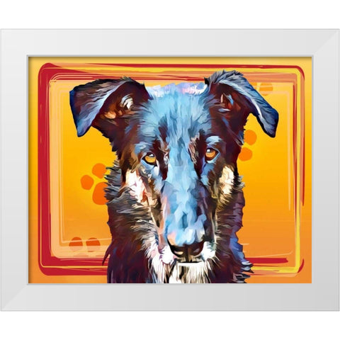 Pop Dog I White Modern Wood Framed Art Print by Curinga, Kim