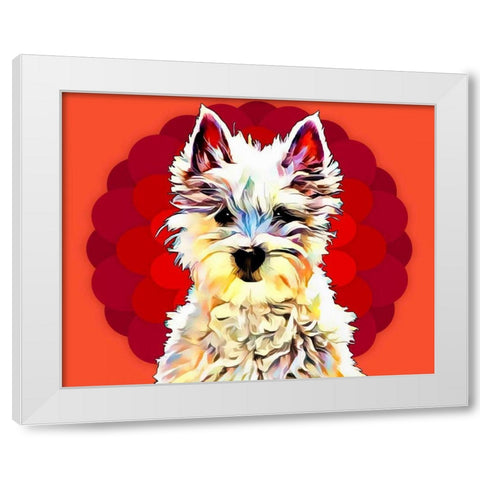 Pop Dog II White Modern Wood Framed Art Print by Curinga, Kim