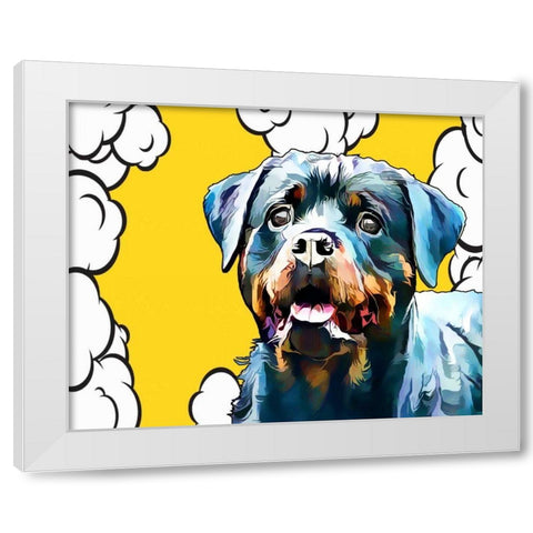 Pop Dog III White Modern Wood Framed Art Print by Curinga, Kim