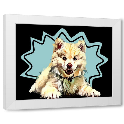 Pop Dog IV White Modern Wood Framed Art Print by Curinga, Kim