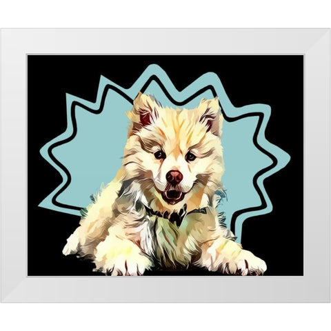 Pop Dog IV White Modern Wood Framed Art Print by Curinga, Kim
