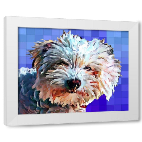 Pop Dog V White Modern Wood Framed Art Print by Curinga, Kim