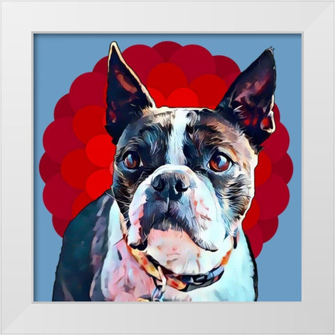 Pop Dog VII White Modern Wood Framed Art Print by Curinga, Kim