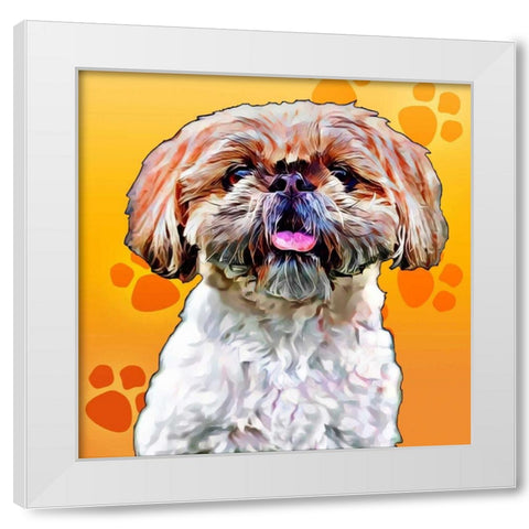 Pop Dog VIII White Modern Wood Framed Art Print by Curinga, Kim