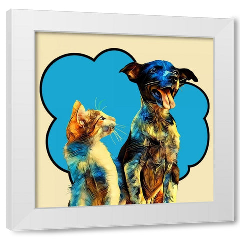 Pop Dog IX White Modern Wood Framed Art Print by Curinga, Kim