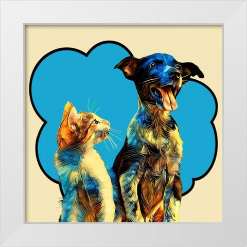 Pop Dog IX White Modern Wood Framed Art Print by Curinga, Kim