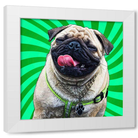 Pop Dog X White Modern Wood Framed Art Print by Curinga, Kim