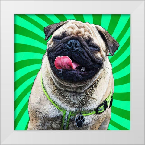 Pop Dog X White Modern Wood Framed Art Print by Curinga, Kim