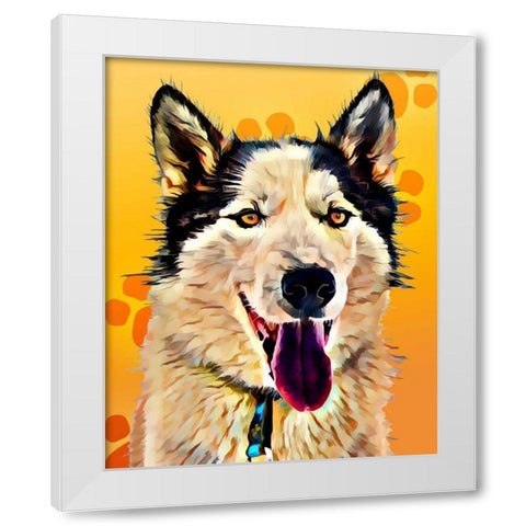 Pop Dog XIII White Modern Wood Framed Art Print by Curinga, Kim