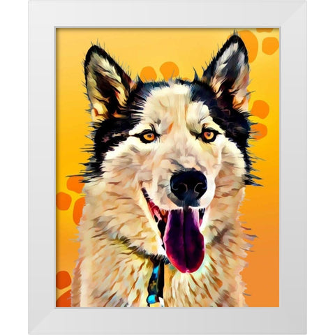 Pop Dog XIII White Modern Wood Framed Art Print by Curinga, Kim
