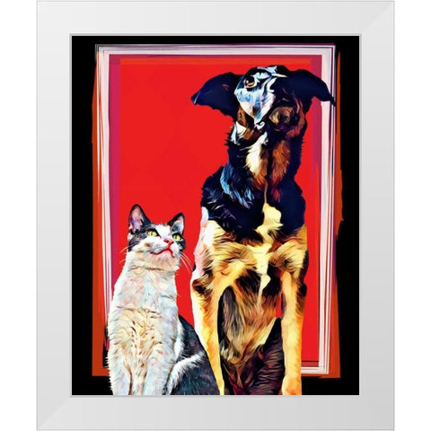 Pop Dog XV White Modern Wood Framed Art Print by Curinga, Kim
