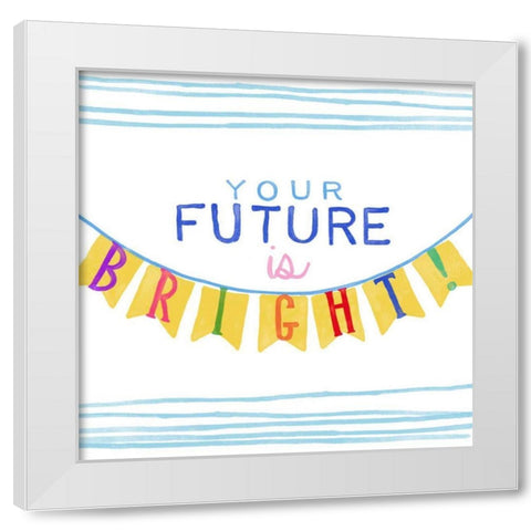 Shine Bright Graduate III White Modern Wood Framed Art Print by Vess, June Erica