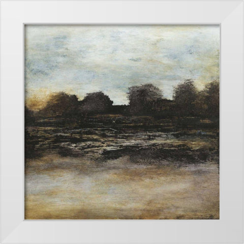 Cadence III White Modern Wood Framed Art Print by Gordon, Sharon