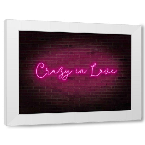 Neon Love II White Modern Wood Framed Art Print by Popp, Grace