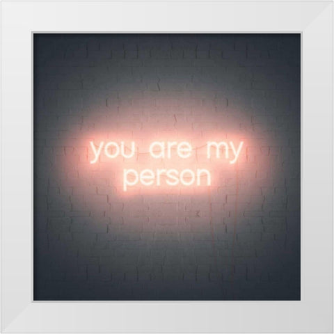 Neon Love IV White Modern Wood Framed Art Print by Popp, Grace