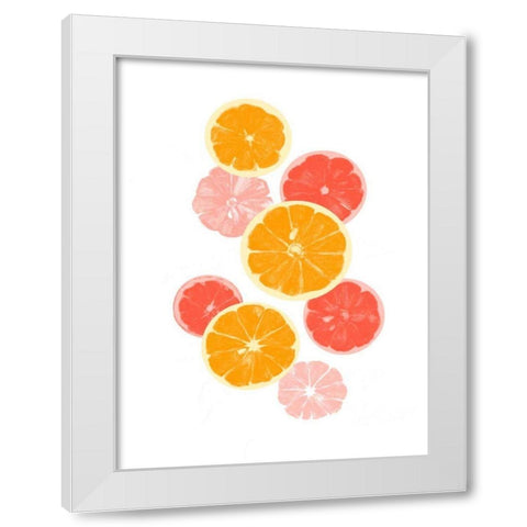 Festive Fruit I White Modern Wood Framed Art Print by Caroline, Emma