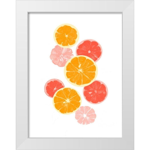 Festive Fruit I White Modern Wood Framed Art Print by Caroline, Emma