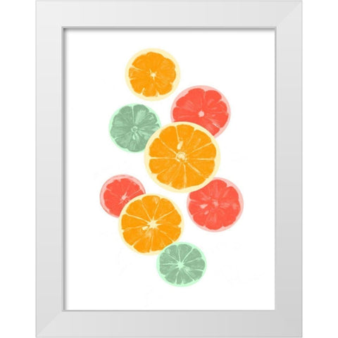 Festive Fruit III White Modern Wood Framed Art Print by Caroline, Emma