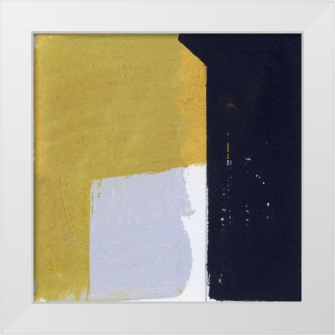Black and Yellow I White Modern Wood Framed Art Print by Bellissimo Art