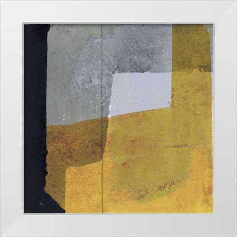 Black and Yellow III White Modern Wood Framed Art Print by Bellissimo Art