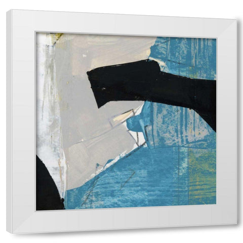 Blue and Black I White Modern Wood Framed Art Print by Bellissimo Art