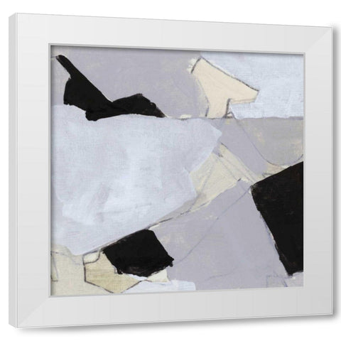 Grey Landscape V White Modern Wood Framed Art Print by Bellissimo Art