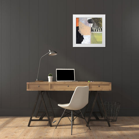 Grey Nude Landscape White Modern Wood Framed Art Print by Bellissimo Art