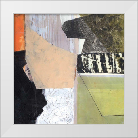 Grey Nude Landscape White Modern Wood Framed Art Print by Bellissimo Art