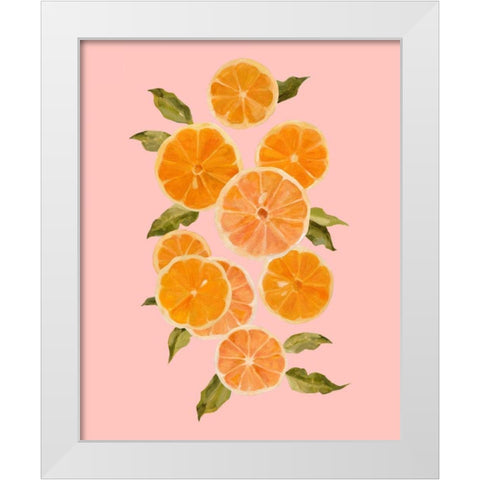 Spring Citrus II White Modern Wood Framed Art Print by Caroline, Emma
