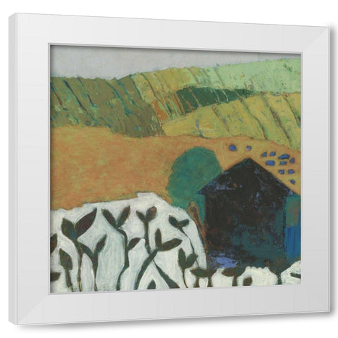 Wyandotte Barn II White Modern Wood Framed Art Print by Jachimiec, Sue