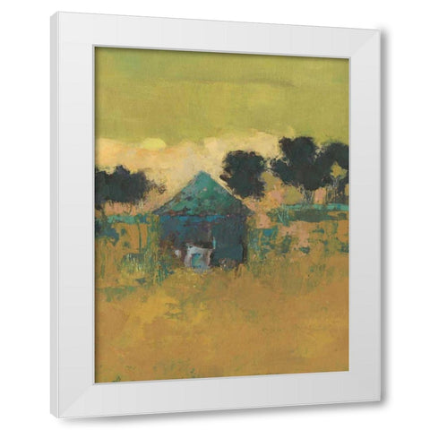 Keezletown Barn White Modern Wood Framed Art Print by Jachimiec, Sue