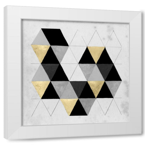 Gilt Geometry III White Modern Wood Framed Art Print by McCavitt, Naomi