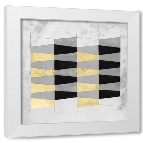 Gilt Geometry VI White Modern Wood Framed Art Print by McCavitt, Naomi
