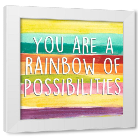 Rainbow of Possibilities II White Modern Wood Framed Art Print by Studio W
