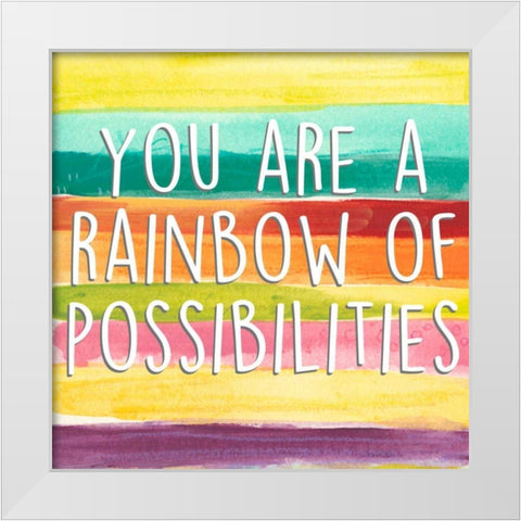 Rainbow of Possibilities II White Modern Wood Framed Art Print by Studio W