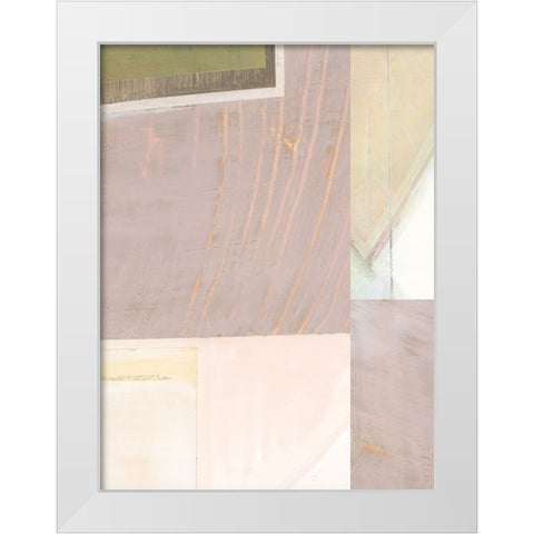 Pastel Bisects I White Modern Wood Framed Art Print by Bellissimo Art