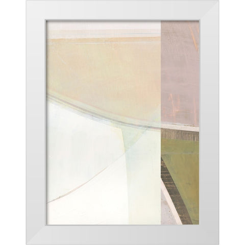 Pastel Bisects II White Modern Wood Framed Art Print by Bellissimo Art