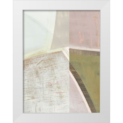 Pastel Bisects III White Modern Wood Framed Art Print by Bellissimo Art