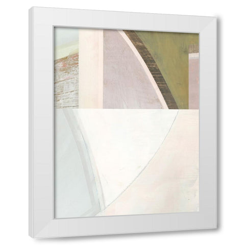 Pastel Bisects V White Modern Wood Framed Art Print by Bellissimo Art