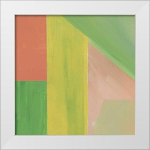 Pink Crop I White Modern Wood Framed Art Print by Bellissimo Art