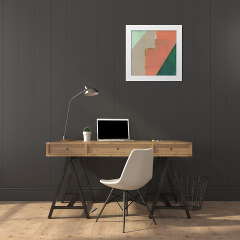 Pink Crop II White Modern Wood Framed Art Print by Bellissimo Art