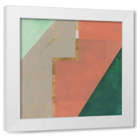 Pink Crop II White Modern Wood Framed Art Print by Bellissimo Art