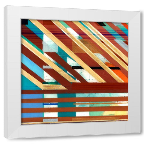 Zig Zag I White Modern Wood Framed Art Print by Bellissimo Art