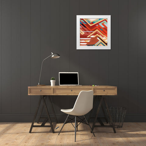 Zig Zag II White Modern Wood Framed Art Print by Bellissimo Art