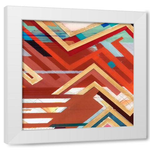 Zig Zag II White Modern Wood Framed Art Print by Bellissimo Art