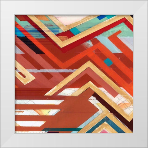 Zig Zag II White Modern Wood Framed Art Print by Bellissimo Art