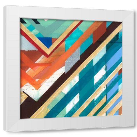 Zig Zag III White Modern Wood Framed Art Print by Bellissimo Art
