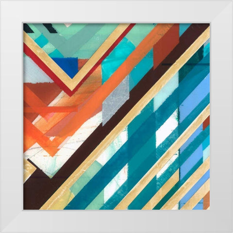 Zig Zag III White Modern Wood Framed Art Print by Bellissimo Art