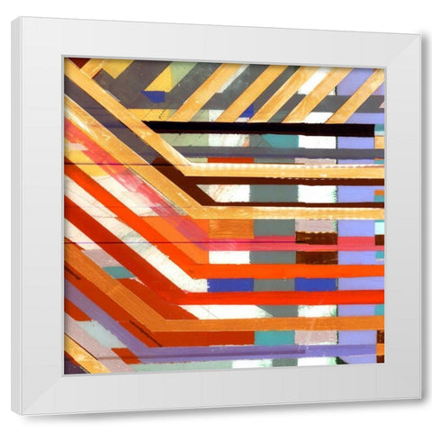 Zig Zag VI White Modern Wood Framed Art Print by Bellissimo Art