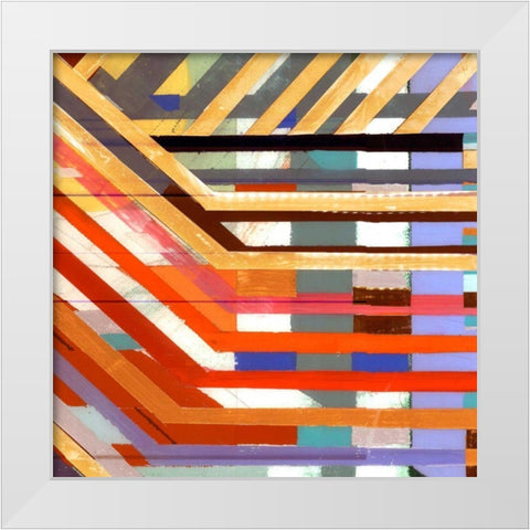 Zig Zag VI White Modern Wood Framed Art Print by Bellissimo Art